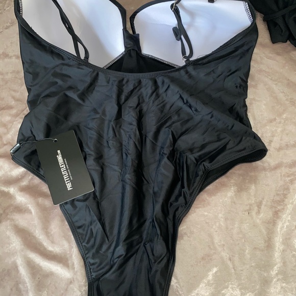 Black rhinestone bathing suit - Picture 2 of 3